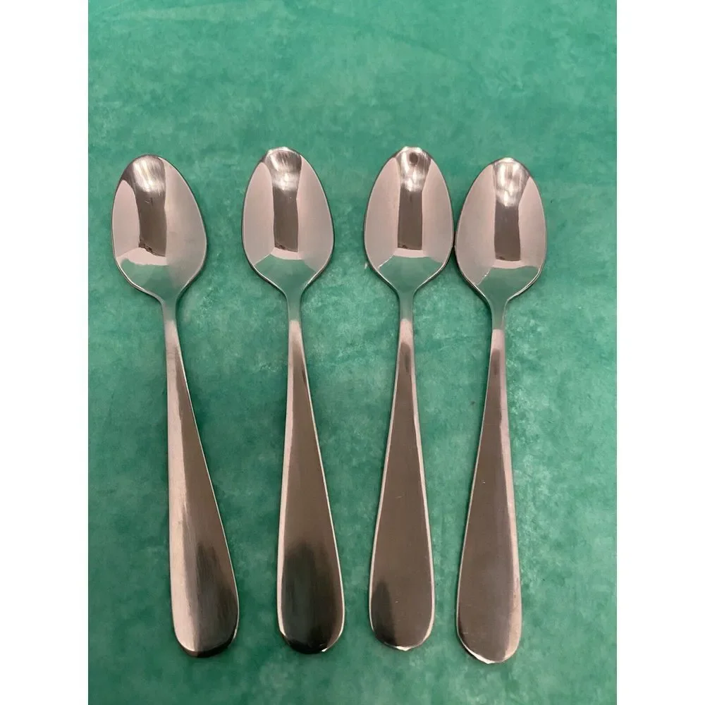 Four World Stainless Steel‎ Demitasse Spoons 423 World.